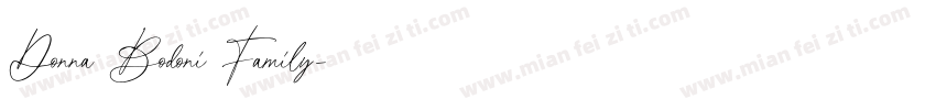 Donna Bodoni Family字体转换